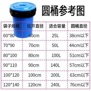 大桶垃圾袋超厚大号平口加厚黑色酒店商用塑料袋特大特厚家用大码