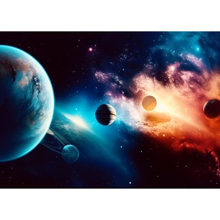 鱼缸背景纸高清立体壁纸水族箱壁画造景装 饰星球正胶支持定制