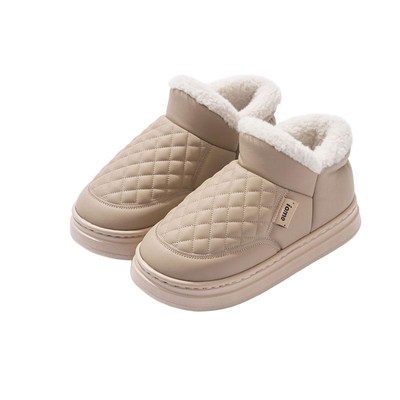 全包跟棉拖鞋女士冬季外穿2024新款家居室内加绒加厚防水棉鞋男款