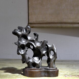 阴沉金丝楠木根雕根艺摆件仿太湖石造型天然自R然根雕家居玄关装