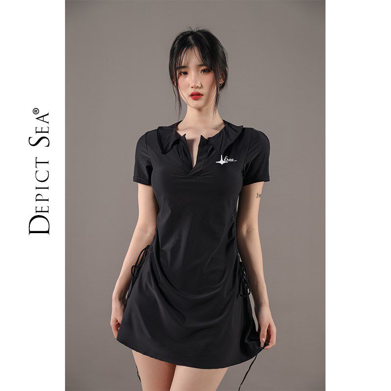 绘海大码泳衣女200斤孕妇胖mm遮肉连身显瘦平角裤温泉保守游泳装