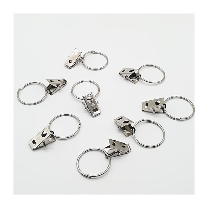 窗帘夹子 窗帘挂钩 圆环带夹子小夹子配件铁丝挂钩夹