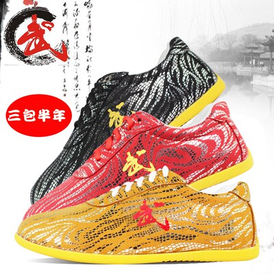 乔尚武术b鞋竞赛表演武校学生套路比赛鎏金彩鞋成人儿童
