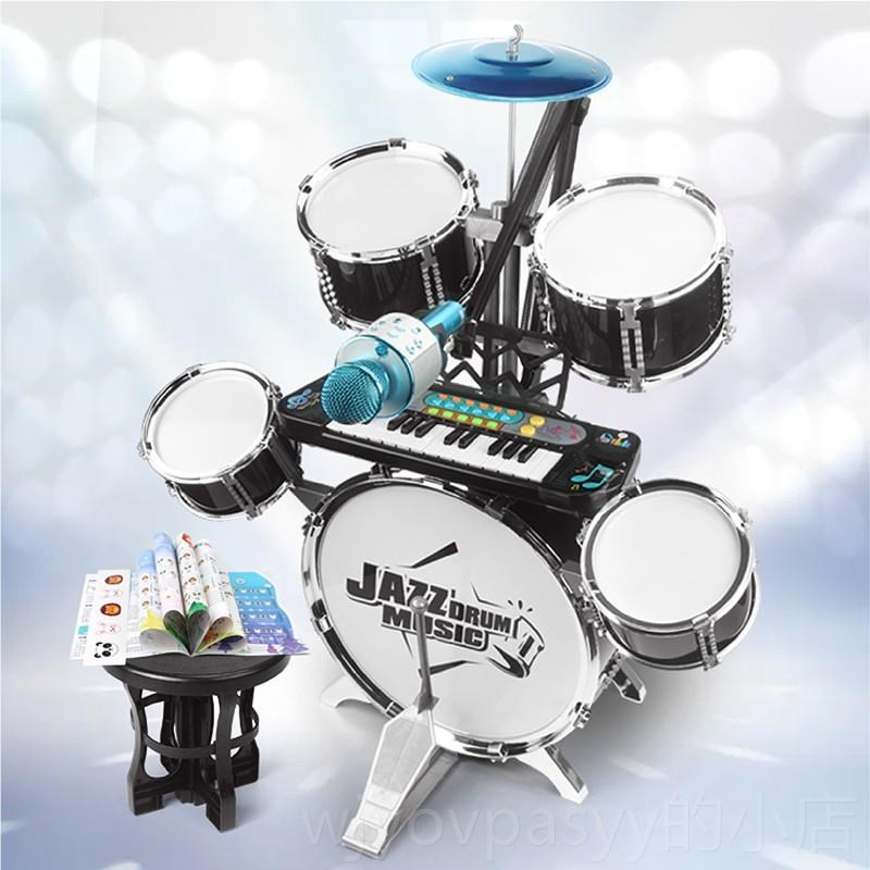 高档儿打童器架子鼓玩具初者学宝宝男女孩超大号击乐敲打鼓钢琴3-