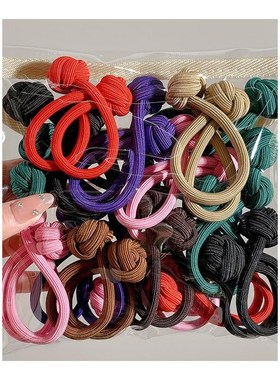 黑色皮筋女扎头高弹力耐用马尾发绳加粗头绳纽R扣发圈成人皮套头