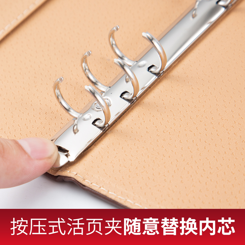 定制活页本外壳商务a5b5金属可拆卸活v页夹外壳搭扣多功能活页笔