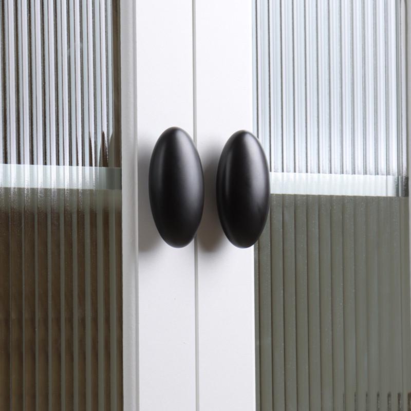 新款黑色拉手现代简约儿童房定制衣柜门橱柜子抽屉陶瓷小把手