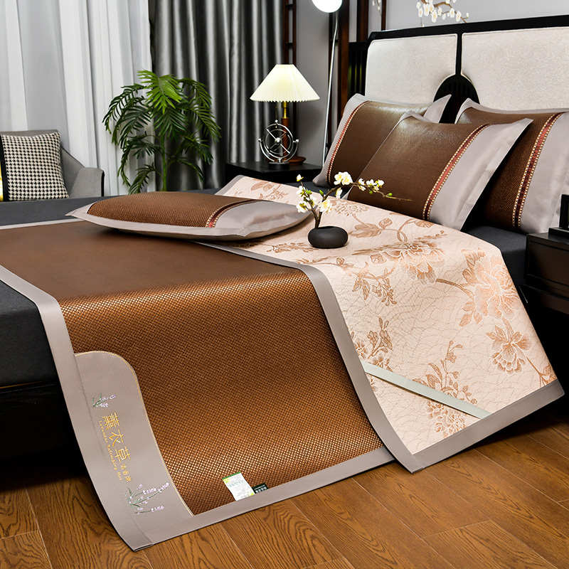 双面夏季单人床席子丝2024可折叠凉席藤新款新学生宿舍冰席家用席