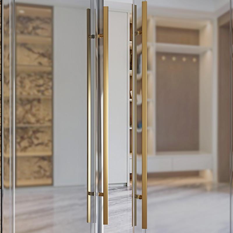 现代简约黑色包厢门加厚拉手不锈钢推拉拉手实木门把手商铺玻璃门