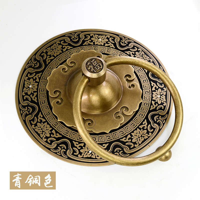 拉环庭院中式圆形仿古拉手古建木门门环老式纯铜大门把手拉手古典