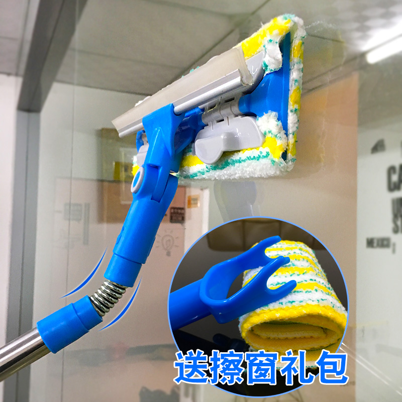 伸缩杆擦玻璃器擦窗器玻璃清洁器窗刷玻璃刮双面擦玻璃工具家用