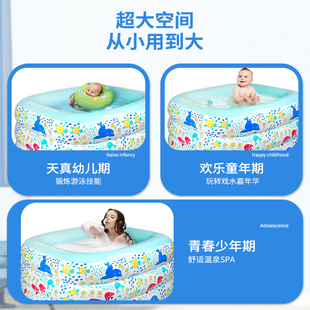 游泳池儿童家用可折叠洗澡充气加厚水池室内婴儿小孩家庭游泳池桶