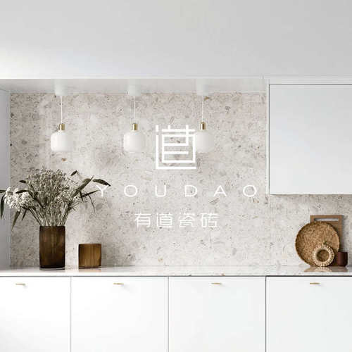 有道 浅灰色水磨石瓷砖厨房卫生间阳台墙砖餐厅民宿花园防滑地砖