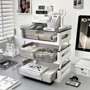 文件收纳盒箱桌面a4文件框资料架办公用品文具分层架抽屉式 置物架