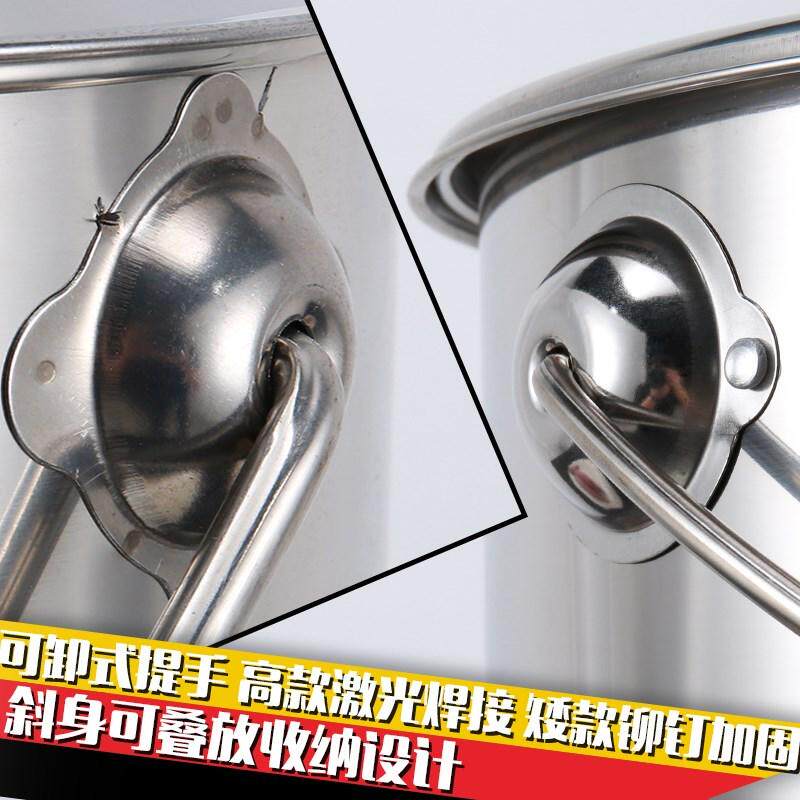不锈钢水桶手提式幼儿园家用食堂带盖提桶油桶提水桶垃圾分类铁桶