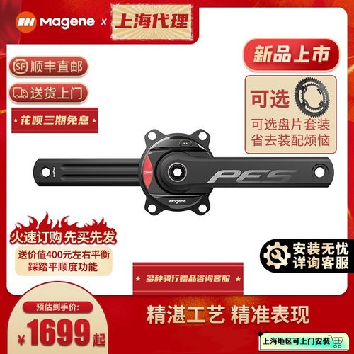 迈金PESd公路车自行车曲柄P505 Base盘爪式功率计中空一体牙盘