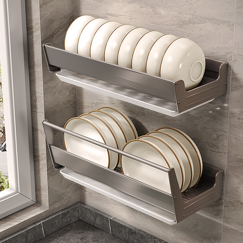 碗盘收纳层架沥水架厨房置物架免打孔壁挂式碗架晾放碗碟小型盘子,厨房/烹饪用具,碗架,淘宝优惠券,粉丝福利购,淘宝优惠卷