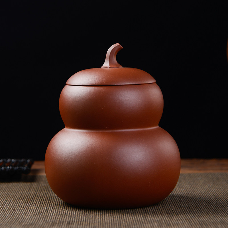 紫砂茶叶罐防潮存储罐家用密封醒茶罐子茶叶盒葫芦陶瓷罐子宜兴,餐饮具,茶叶罐,淘宝优惠券,粉丝福利购,淘宝优惠卷