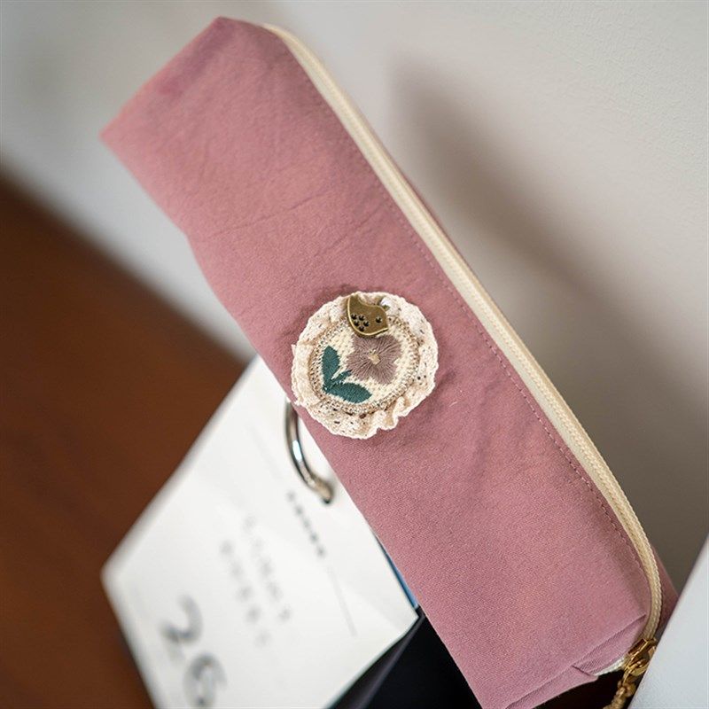 文艺棉布艺鸟语花香笔袋森系少女可爱手工文具收纳拉链袋,文具电教/文化用品/商务用品,笔袋,淘宝优惠券,粉丝福利购,淘宝优惠卷