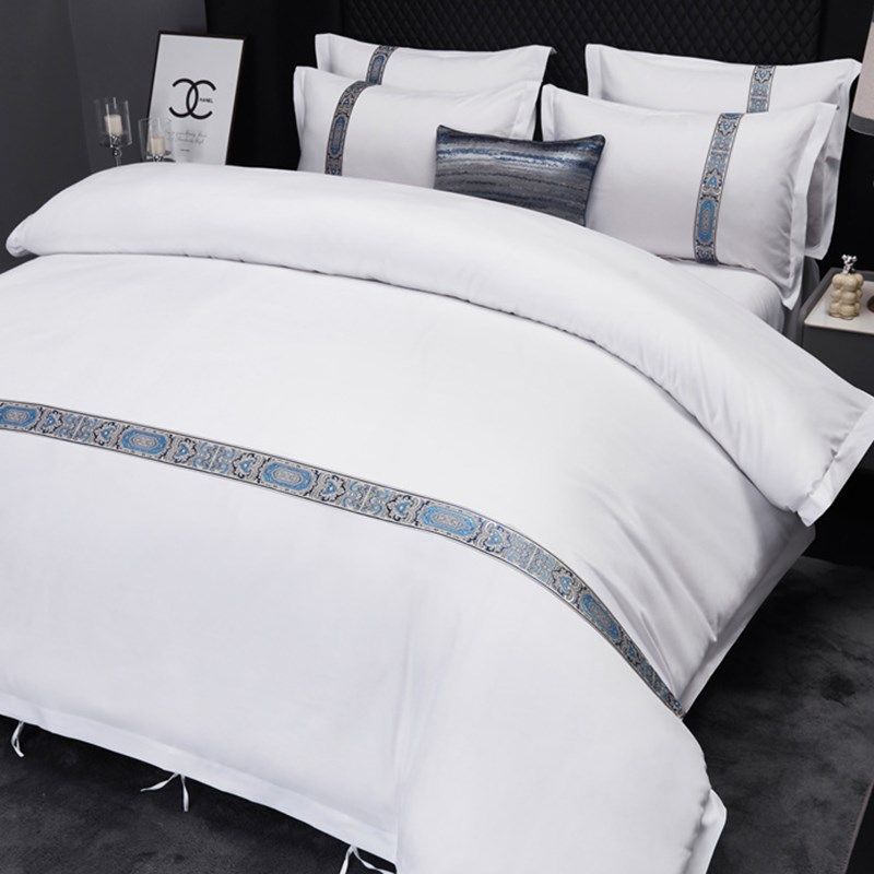 星级大酒店床品四件套床单被套织带款刺绣连锁宾馆旅店布草三件套,床上用品,酒店床品套件,淘宝优惠券,粉丝福利购,淘宝优惠卷