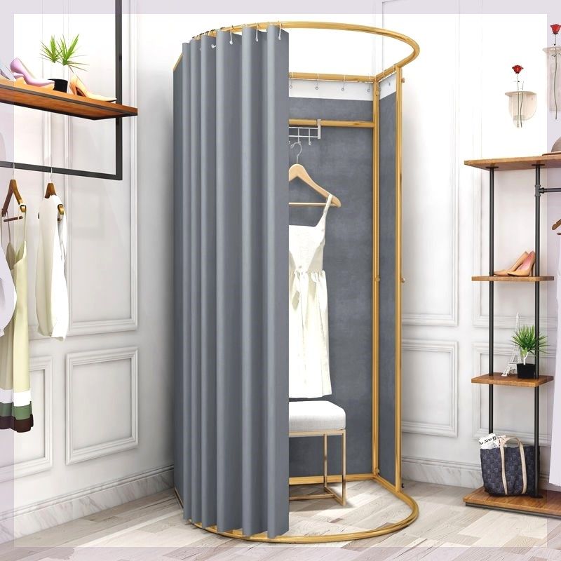 商场服装店试衣间轨道大半圆移动试衣间落地换衣间门帘简易更衣室,商业/办公家具,移动试衣间,淘宝优惠券,粉丝福利购,淘宝优惠卷