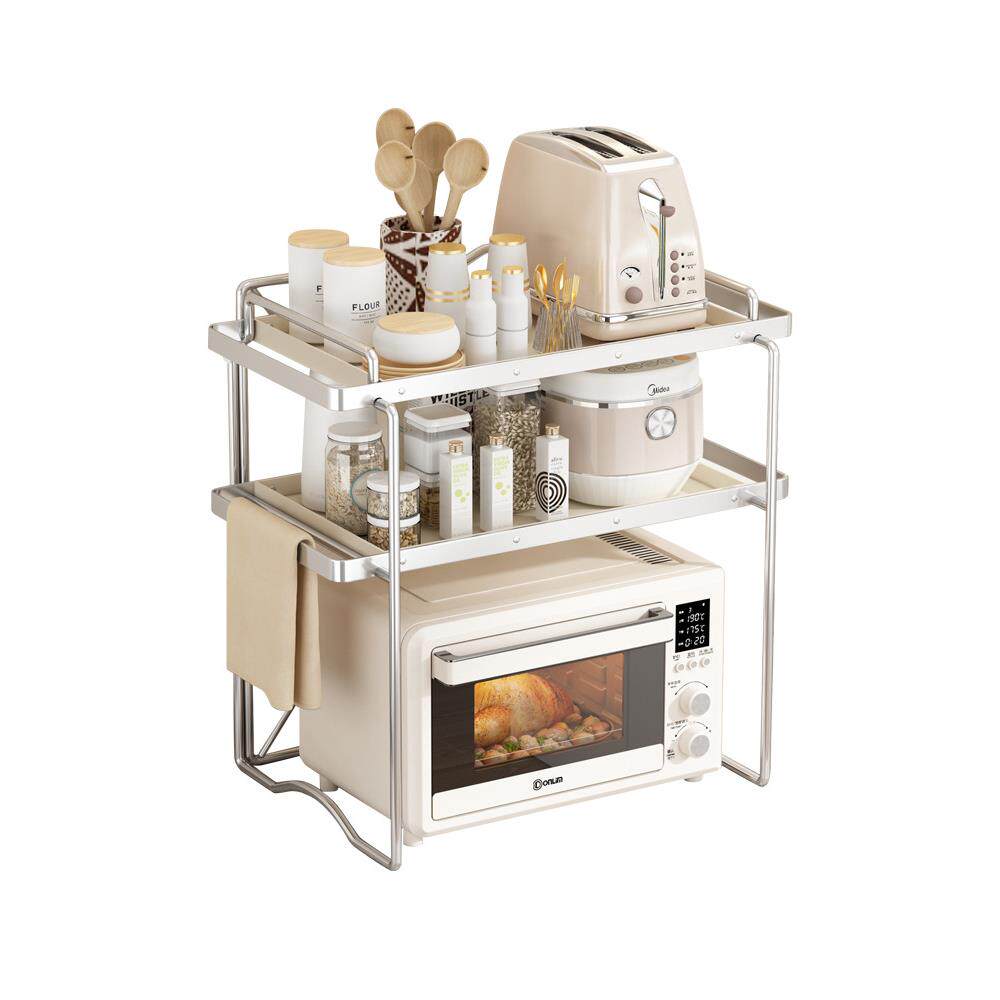 A5L微波炉架子置物架台面烤箱可拆卸双层多功能桌面厨房收纳家用