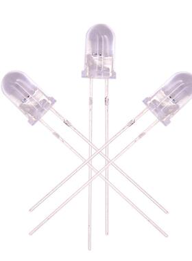 5mm七彩慢闪rgb直插led灯珠玩具发光指示灯f5全彩长脚自动闪烁