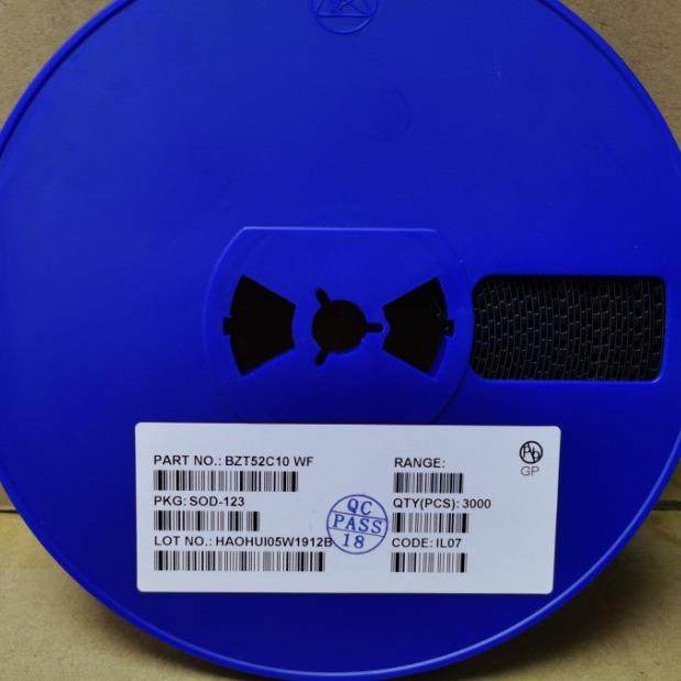 现货热销BZT52C10V SOD-123贴片塑封稳压二极管