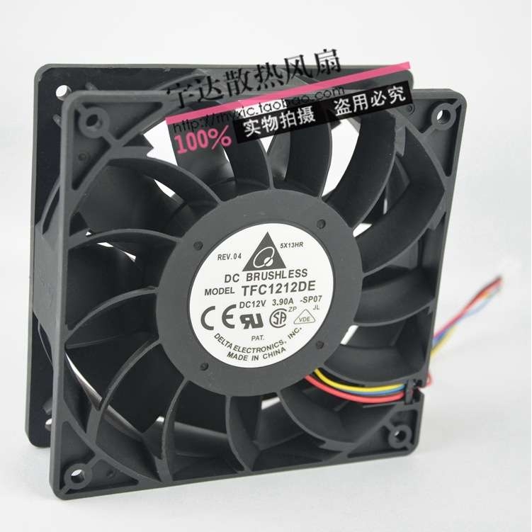 DELTA台达12CM12038 12V 3.9A双滚珠TFC1212DE 暴力汽车增压风扇