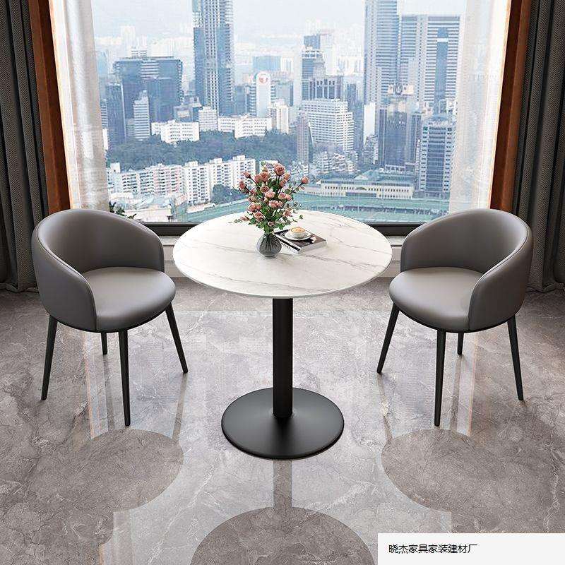 阳台休闲茶桌椅组合一桌两椅卧室办公室接待小圆桌洽谈桌子茶几批