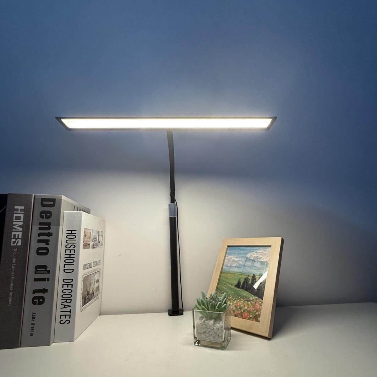 跨境led台灯桌面办公鹅颈超长灯芯夹子台灯学习阅读学生专用护眼