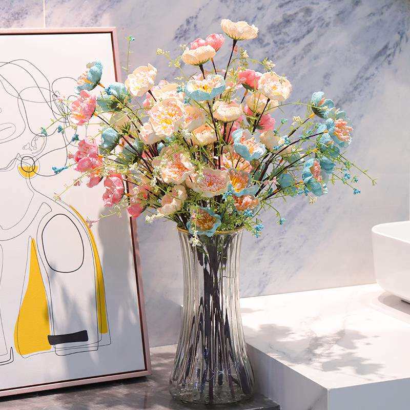 轻奢高端杜鹃花仿真花摆设假花客厅餐桌花束装饰插花家居花艺摆件
