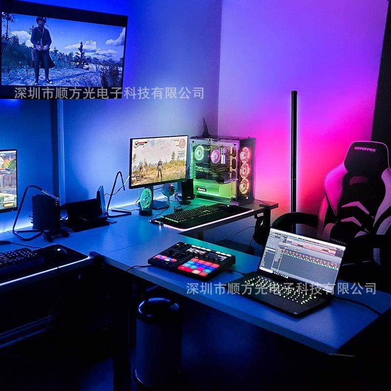 RGB拾音氛围灯节奏灯卧室电脑游戏显示墙角落地灯幻彩卧室灯棒