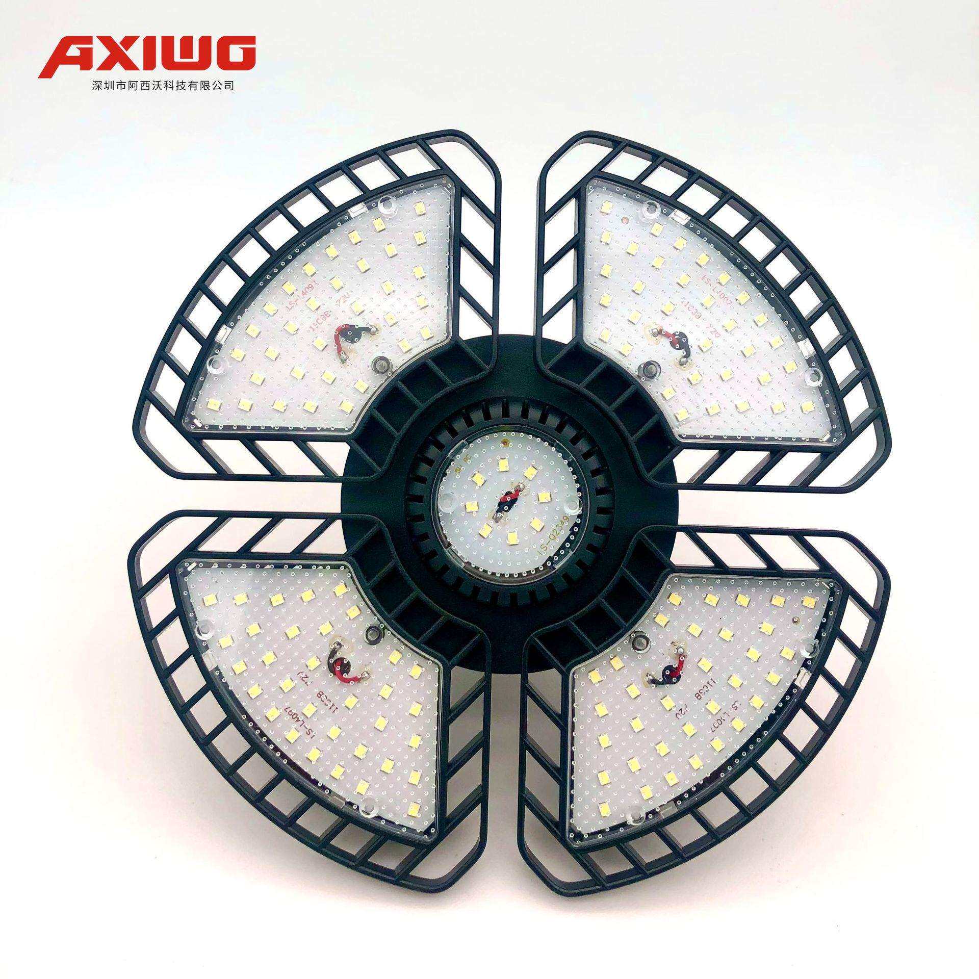 2022新款LED车库灯 工矿灯 折叠变形灯 仓库灯 折叠车库灯 LED灯