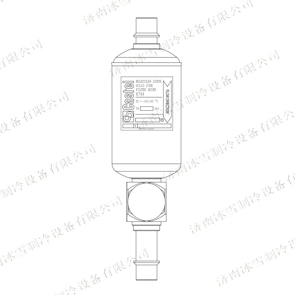 Castel卡士妥干燥过滤器4108E/M12S,带湿度视液镜,焊接连接