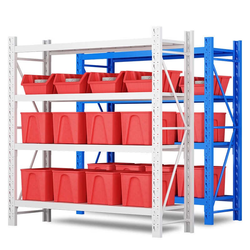 热销物储架四层仓库置物仓储中型收纳展示架铁架子加厚货架多层轻