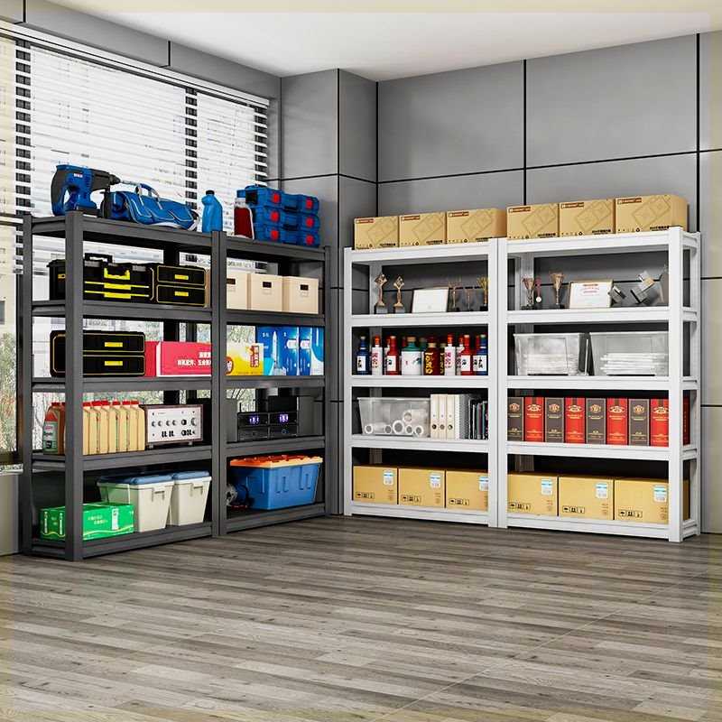 热销通体立柱货架家用置物架超市仓储杂物架碳钢货架S1角钢多层展