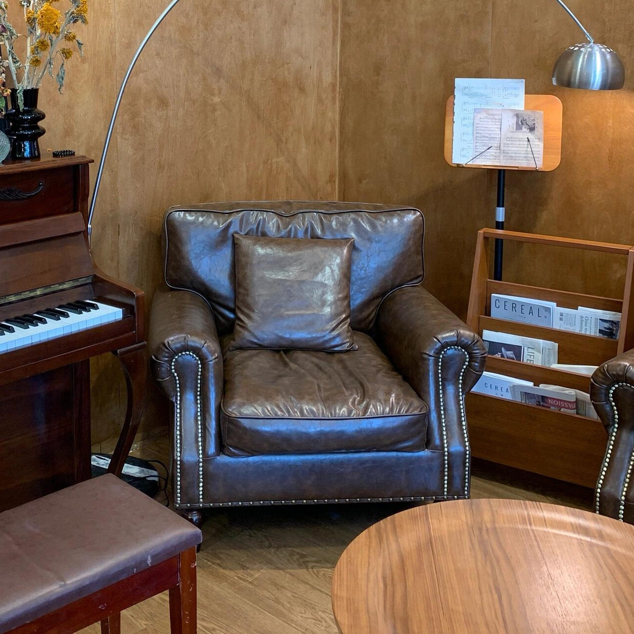 中古风真皮沙发椅客厅家用休闲椅复古风沙发椅别墅房沙发美式轻奢,住宅家具,沙发椅,淘宝优惠券,粉丝福利购,淘宝优惠卷