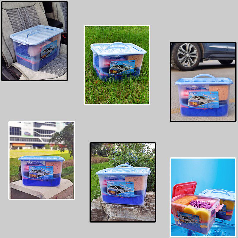 热销家用洗车工具全套伸缩拖把套装不伤车专用神器汽车擦车巾泡沫