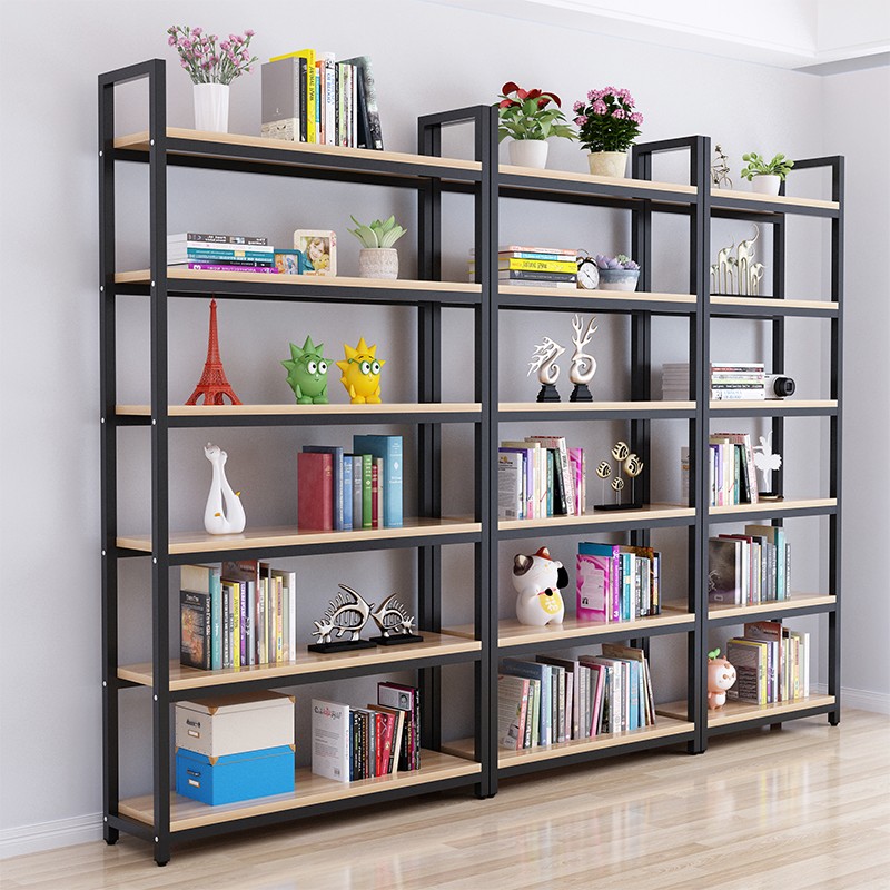 热销超市货架置物架多层货柜展示架简易便利店钢木化妆品展示柜小