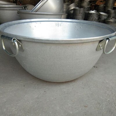 热销老式行军锅大铝锅加厚商用特大大号牛羊肉汤锅加深卤肉铝锅不
