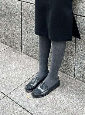 热销Beeff女 深灰色平纹连裤袜 无骨直角袜底 保暖打底秋冬不掉档