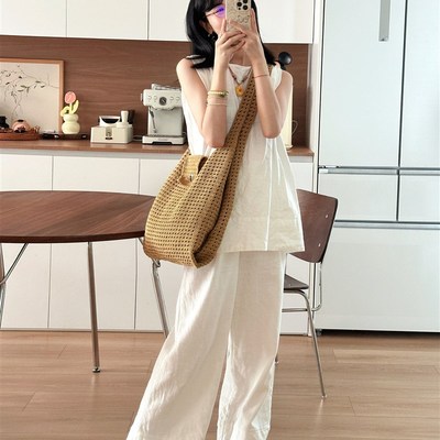 热销1mm空心棉*大容量镂空单肩包斜挎包HOBO毛线diy钩针编织材料