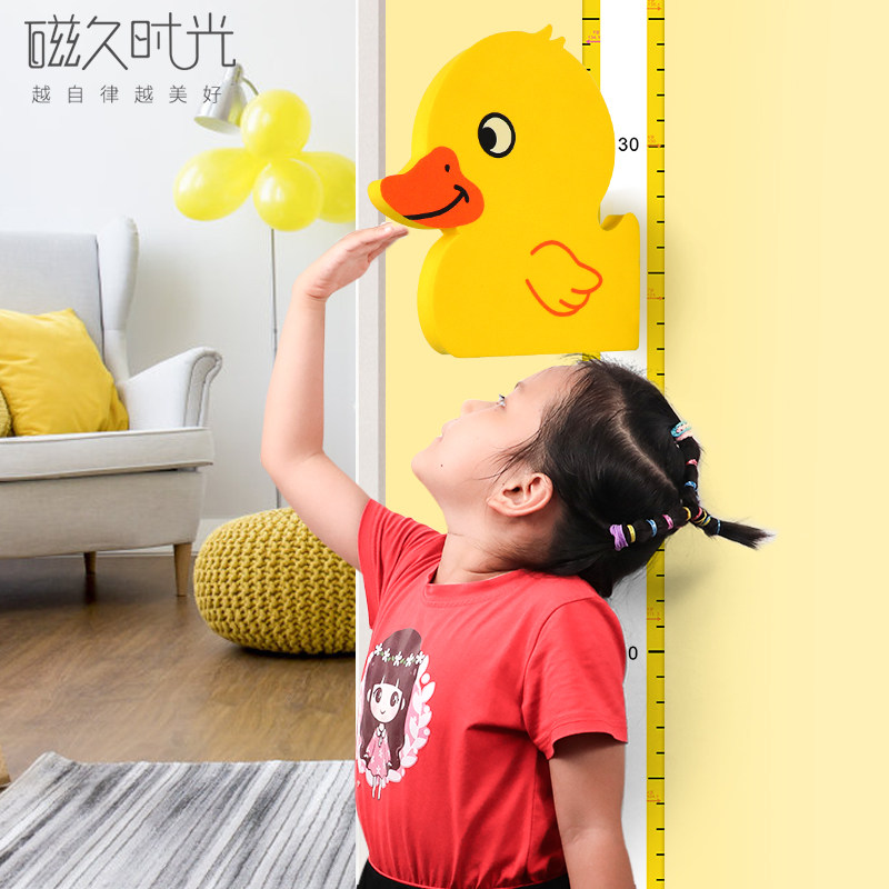 热销儿童身高墙贴3d立体家用宝宝房量身高贴纸可移除卡通测量仪尺