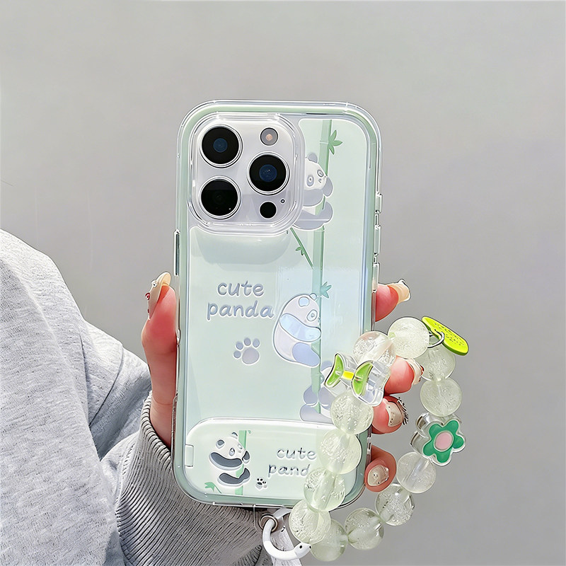 攀爬竹子熊猫支架新款适用苹果17Pro手机壳iPhone16max13小米15华为mate80pura70k90nova14荣耀500x300findx9