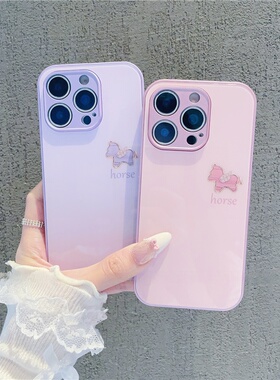 新年小马玻璃壳马年新款适用苹果17Pro手机壳iPhone16max13小米15华为mate80pura70k90opporeno14荣耀400x200