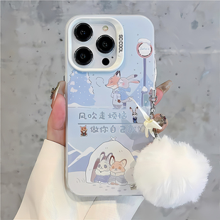 情侣雪地尼克朱迪适用苹果16promax手机壳iPhone15pro小米14华为mate70x200k50p60荣耀100nova13reno12note11
