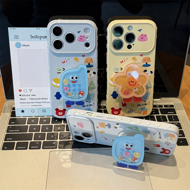 可爱太阳花摇摇乐新款适用苹果17promax手机壳iphone16pro高颜值ip15plus卡通14por女款air超火13保护12/11套