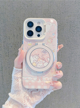 蛋糕蝴蝶结猫咪新款适用苹果16pro手机壳iPhone15max小米14华为mate70荣耀x200k50p60nova12vivoiQOO13reno11