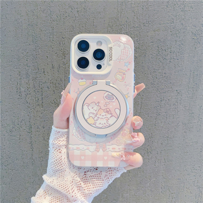 蛋糕蝴蝶结猫咪新款适用苹果16pro手机壳iPhone15max小米14华为mate70荣耀x200k50p60nova12vivoiQOO13reno11